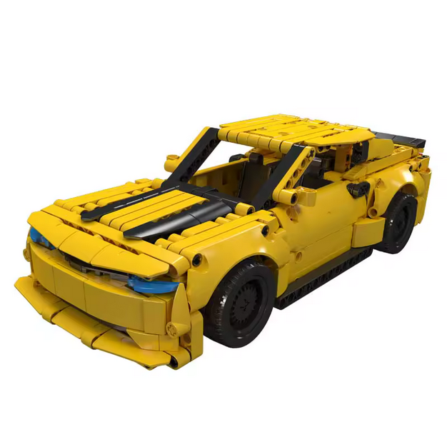 Mould King 15081 Challenger Muscle Car Modellbausatz – 1:16 Auto mit Rückziehmotor (736 Teile) MK