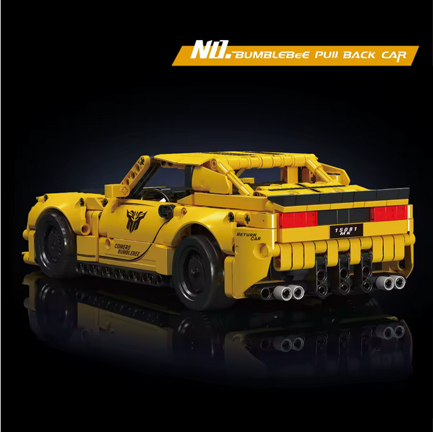 Mould King 15081 Challenger Muscle Car Modellbausatz – 1:16 Auto mit Rückziehmotor (736 Teile) MK