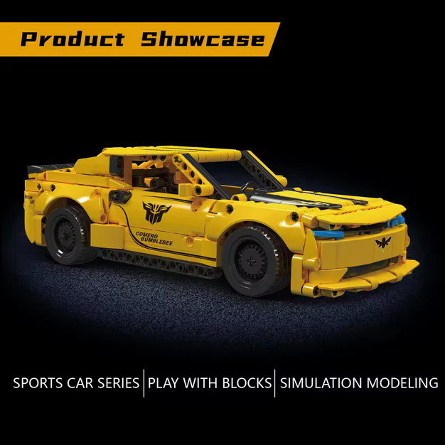 Mould King 15081 Challenger Muscle Car Modellbausatz – 1:16 Auto mit Rückziehmotor (736 Teile) MK