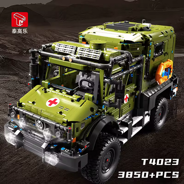 TaiGaole T4023 Unimog Offroad Rettungswagen Modellbausatz – Technik Fahrzeug (3850 Teile) TaiGaole