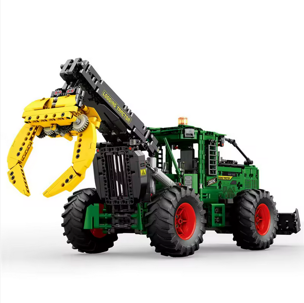 Reobrix 22027 RC Rutschtraktor Modellbausatz – Technik Traktor mit Fernsteuerung (1612 Teile) Roebrix