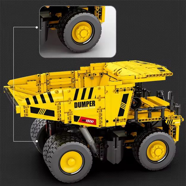 Reobrix 22025 RC Muldenkipper Mining Truck – Technik Baustellenfahrzeug Modellbausatz Roebrix