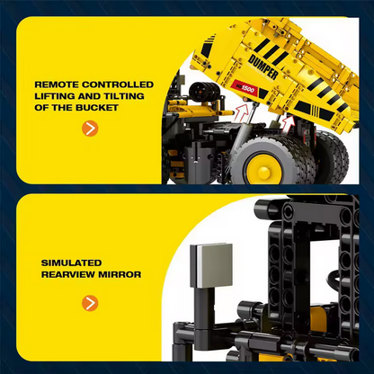 Reobrix 22025 RC Muldenkipper Mining Truck – Technik Baustellenfahrzeug Modellbausatz Roebrix