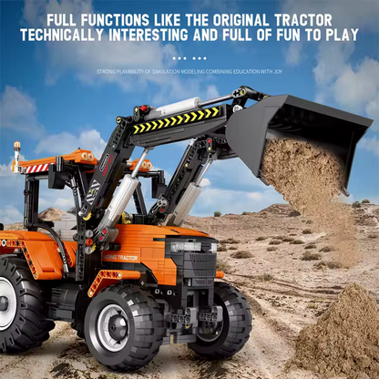 Reobrix 22024 RC Radlader Traktor Modellbausatz – Technik Baustellenfahrzeug (1496 Teile) Roebrix