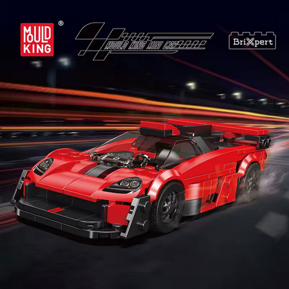Mould King 27106 T.50s Supercar Modellbausatz – Mini Hypercar mit Vitrine (333 Teile) MK