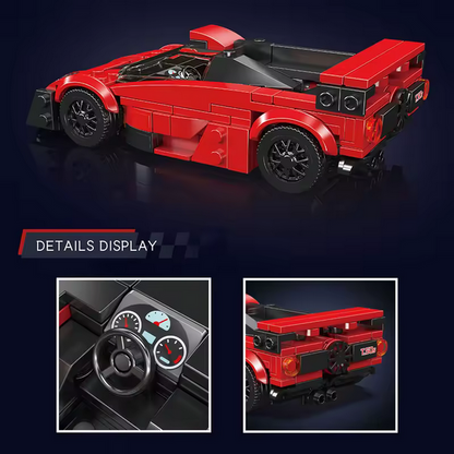 Mould King 27106 T.50s Supercar Modellbausatz – Mini Hypercar mit Vitrine (333 Teile) MK