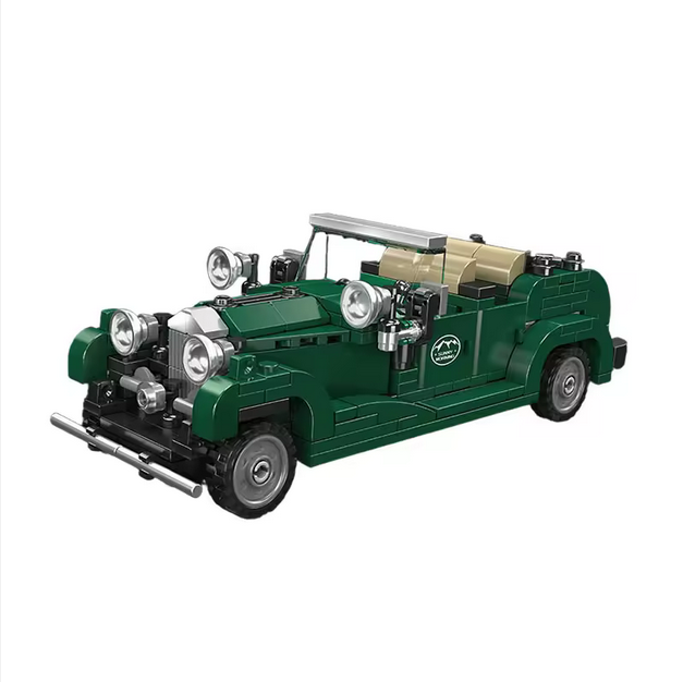 Mould King 27105 Britischer Luxus Oldtimer Modellbausatz – Classic Car mit Vitrine (320 Teile) MK
