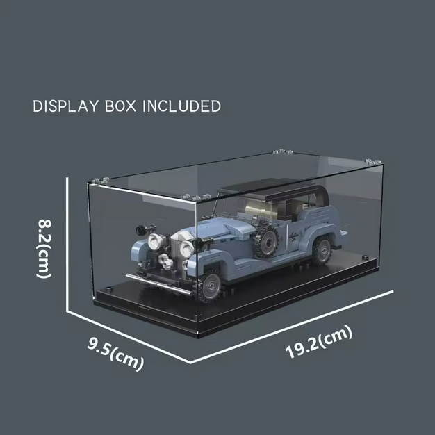 Mould King 27104 Phantom III Oldtimer Modellbausatz – Classic Car mit Vitrine (320 Teile) MK