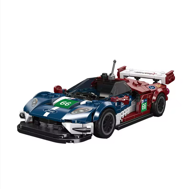 Mould King 27103 Le Mans Rennwagen Modellbausatz – Mini Racing Car mit Vitrine (347 Teile) MK