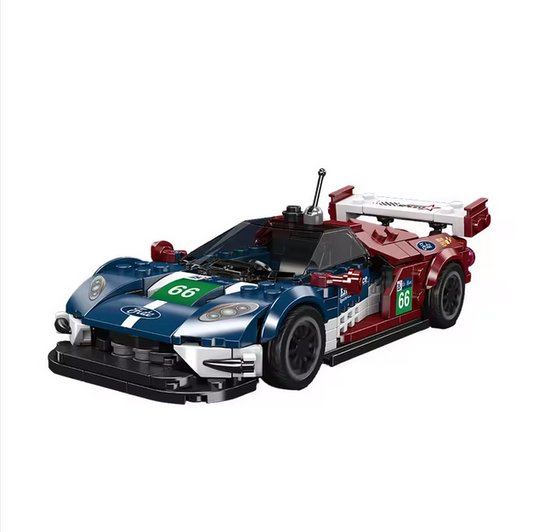 Mould King 27103 Le Mans Rennwagen Modellbausatz – Mini Racing Car mit Vitrine (347 Teile) MK