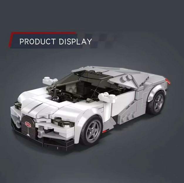 Mould King 27102 Tourbillon Hybrid Supercar Modellbausatz – Mini Hypercar mit Vitrine (351 Teile) MK