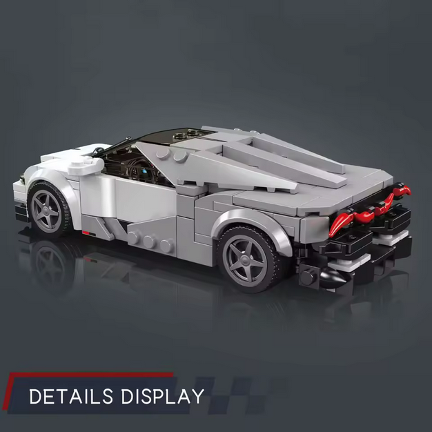 Mould King 27102 Tourbillon Hybrid Supercar Modellbausatz – Mini Hypercar mit Vitrine (351 Teile) MK
