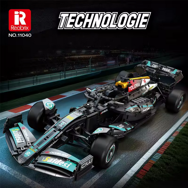 Reobrix 11040 F1 Rennwagen Modellbausatz – Technik Formel Auto (3470 Teile) Roebrix