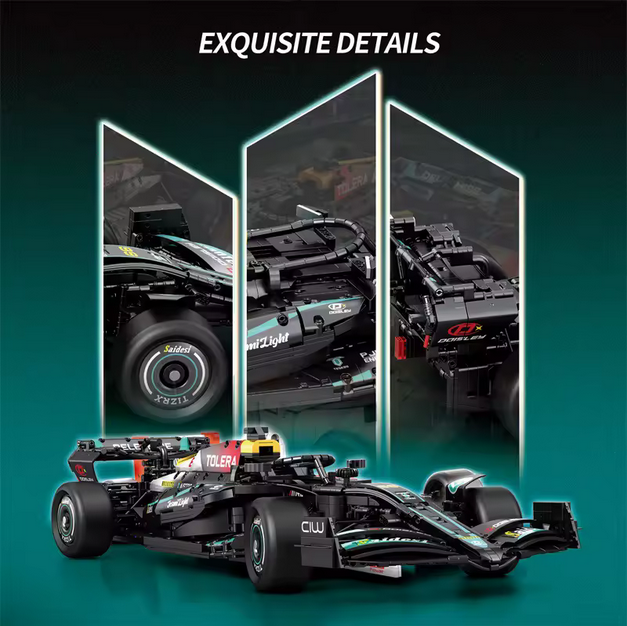 Reobrix 11040 F1 Rennwagen Modellbausatz – Technik Formel Auto (3470 Teile) Roebrix