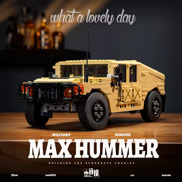 XJD JD126 Doomsday Hummer Offroad Modellbausatz – Apokalypse SUV (2069 Teile) XJD