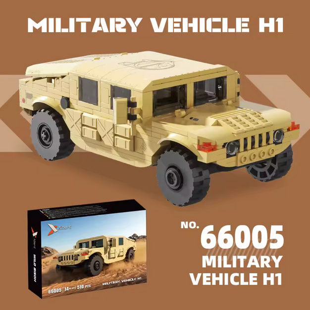 Xbert 66005 Hummer Geländewagen Modellbausatz – Offroad SUV (510 Teile) Xbert
