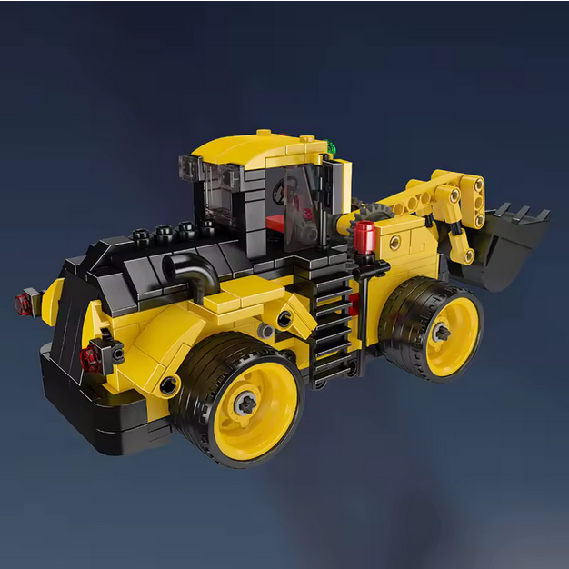 Mould King 24083 Radlader Modellbausatz – Baustellenfahrzeug mit Frontlader (456 Teile) MK
