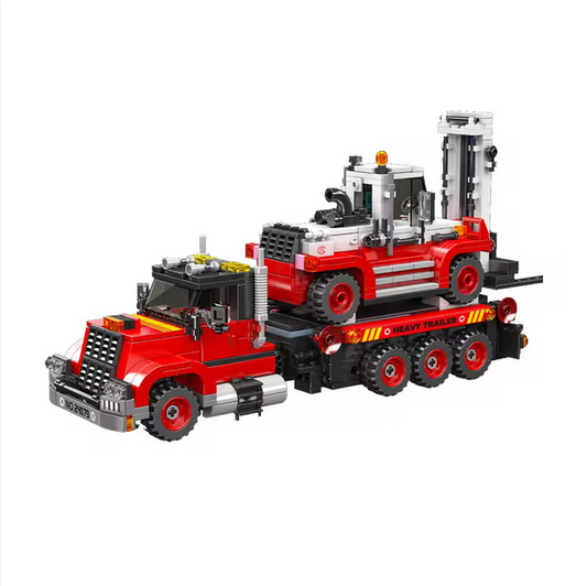 Mould King 24079 Gabelstapler & Transport LKW Modellbausatz – Logistik Set (906 Teile) MK