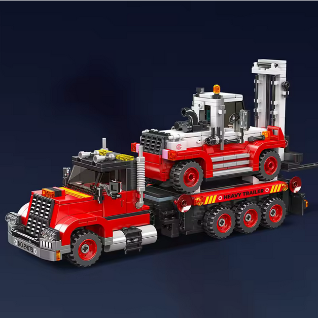 Mould King 24079 Gabelstapler & Transport LKW Modellbausatz – Logistik Set (906 Teile) MK