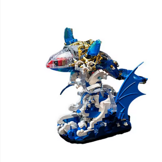 XJD JD031 Mechanischer Blauwal Modellbausatz – Steampunk Tiermodell (1519 Teile) XJD