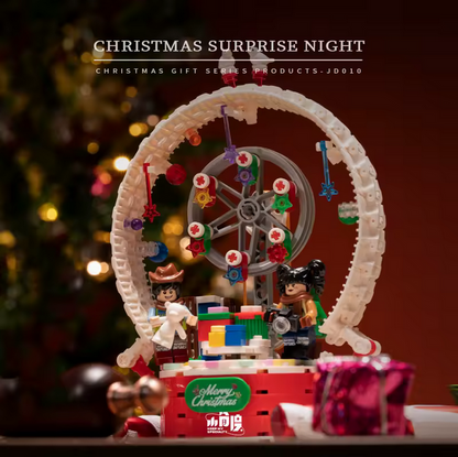 XJD JD010 Weihnachts Riesenrad Modellbausatz – Festliches Mini Freizeitpark Set (399 Teile) XJD