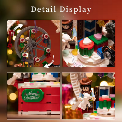 XJD JD010 Weihnachts Riesenrad Modellbausatz – Festliches Mini Freizeitpark Set (399 Teile) XJD