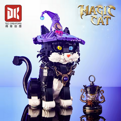 DK 7047 Magische Hexenkatze Modellbausatz – Fantasy Tier Figur (1128 Teile) DK