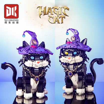DK 7047 Magische Hexenkatze Modellbausatz – Fantasy Tier Figur (1128 Teile) DK