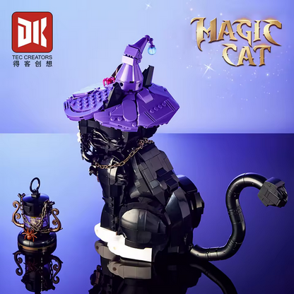DK 7047 Magische Hexenkatze Modellbausatz – Fantasy Tier Figur (1128 Teile) DK
