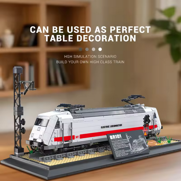 Reobrix 66802 BR101 Zug Modellbausatz – Lokomotive Ornament (1928 Teile) Roebrix