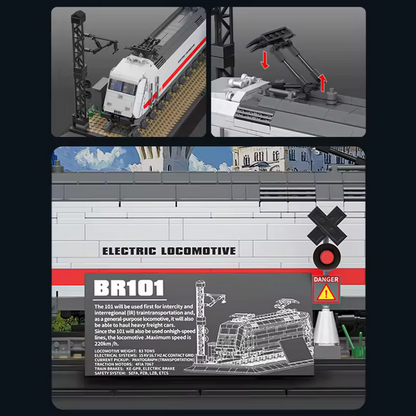 Reobrix 66802 BR101 Zug Modellbausatz – Lokomotive Ornament (1928 Teile) Roebrix