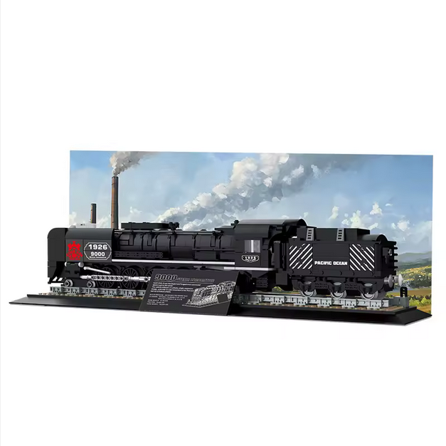 Reobrix 66801 Dampfzug Modellbausatz – Klassische Lokomotive (1546 Teile) Roebrix