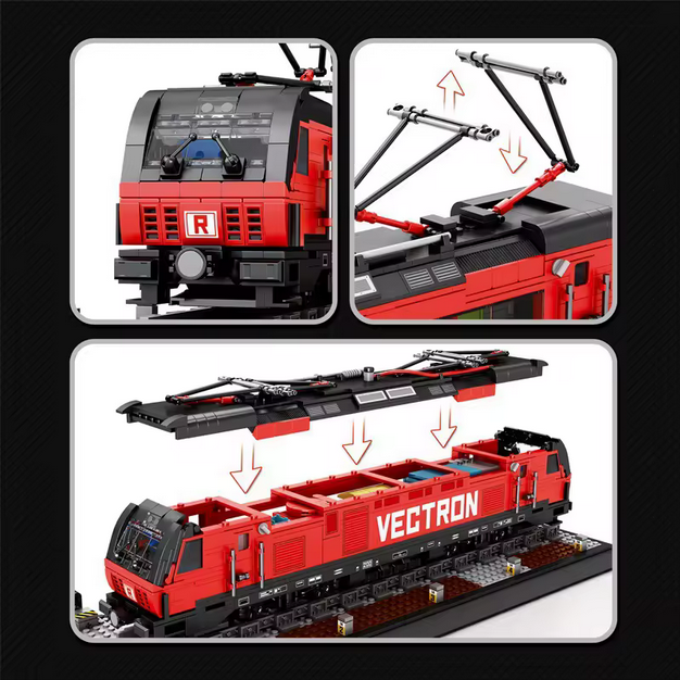 Reobrix 66019 RC Siemens Zug Modellbausatz – Elektrischer Hochgeschwindigkeitszug (1757 Teile) Roebrix