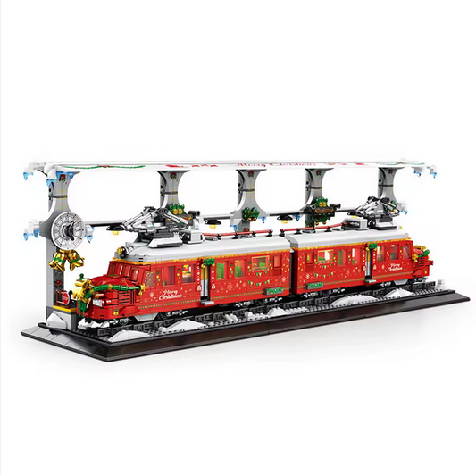 Reobrix 66034 RC Weihnachtszug Modellbausatz – Festlicher Winterzug (2822 Teile) Roebrix