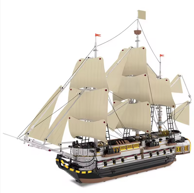 Reobrix 66048 Endeavour Segelschiff Modellbausatz – Historisches Schiff (3555 Teile) Roebrix