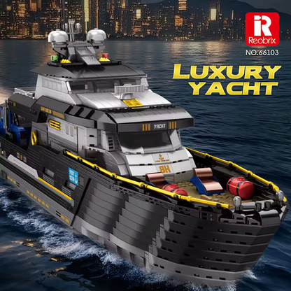 Reobrix 66103 Luxusyacht Modellbausatz – Große Luxus Yacht (4421 Teile) Roebrix