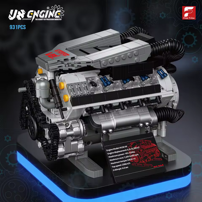 Free Tribe 36303 V8 Motor Modellbausatz – Technischer Motor (931 Teile) Free Tribe