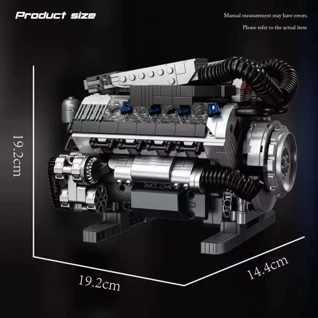Free Tribe 36303 V8 Motor Modellbausatz – Technischer Motor (931 Teile) Free Tribe