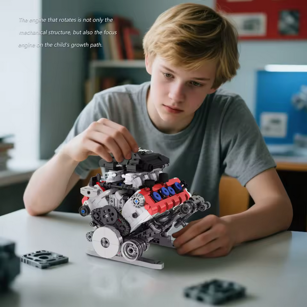 Free Tribe 36302 SF90 Motor Modellbausatz – Supersportwagen Motor (1189 Teile) Free Tribe