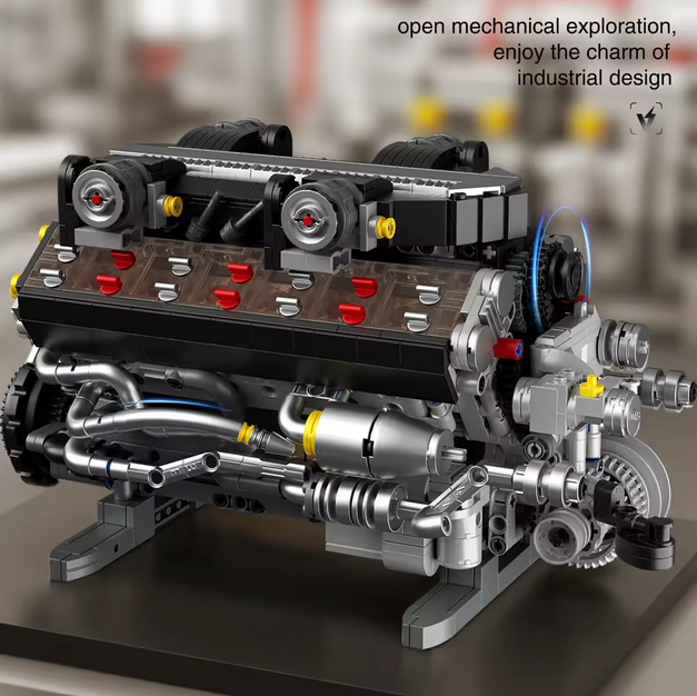 Free Tribe 36301 V12 Motor Modellbausatz – Hochleistungs Motor (1409 Teile) Free Tribe
