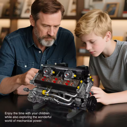 Free Tribe 36301 V12 Motor Modellbausatz – Hochleistungs Motor (1409 Teile) Free Tribe