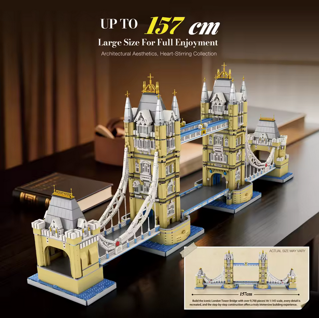 Reobrix 55018 London Tower Bridge Modellbausatz – Architektur Wahrzeichen (9782 Teile) Roebrix