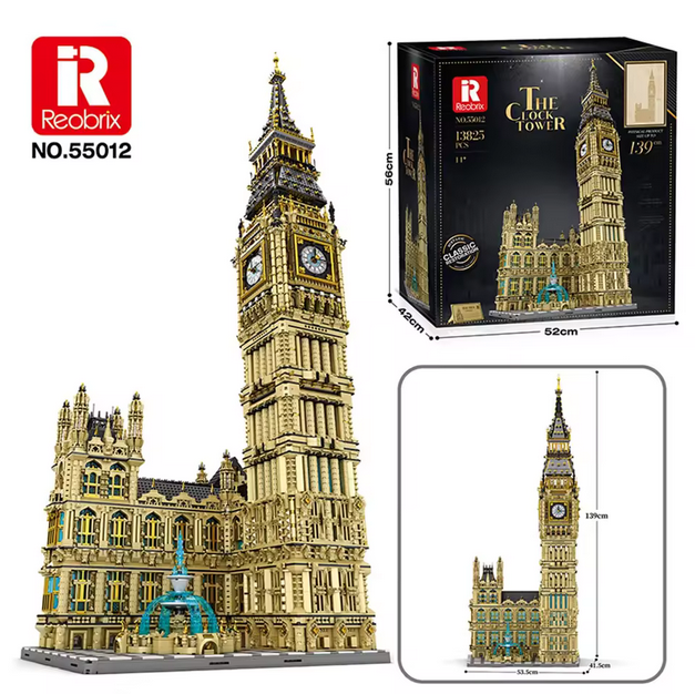Reobrix 55012 Big Ben Glockenturm Modellbausatz – London Wahrzeichen (13825 Teile) Roebrix