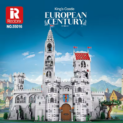 Reobrix 55016 Königsschloss Modellbausatz – Großes Fantasy Schloss (3999 Teile) Roebrix
