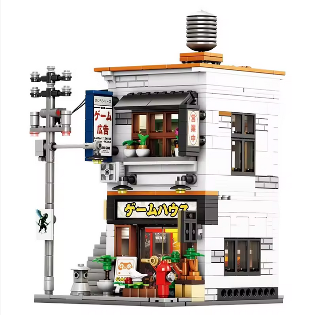Reobrix 66502 Japanischer Izakaya Modellbausatz – Street View Gebäude (1130 Teile) Roebrix
