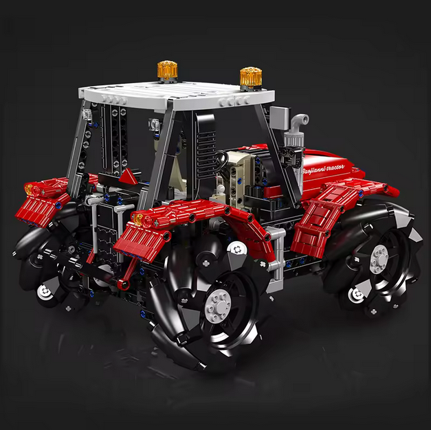 Mould King 18037 RC Mecanum Traktor Modellbausatz – Omnidirektionales Fahrzeug (1392 Teile) MK