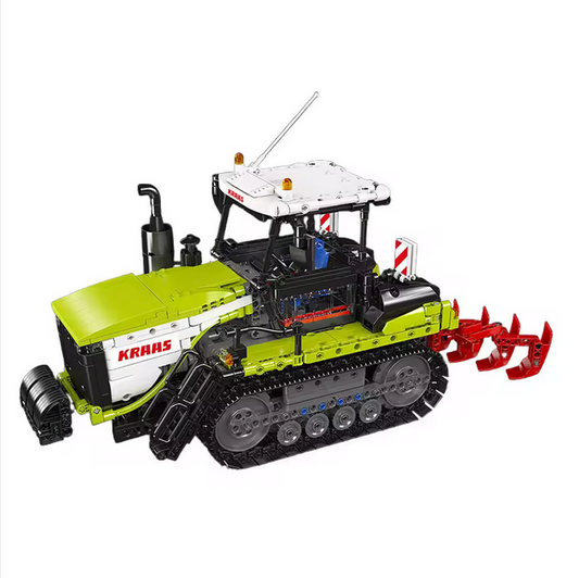 Mould King 17093 RC Kettentraktor Modellbausatz – Raupen Traktor mit Pflug (1357 Teile) MK
