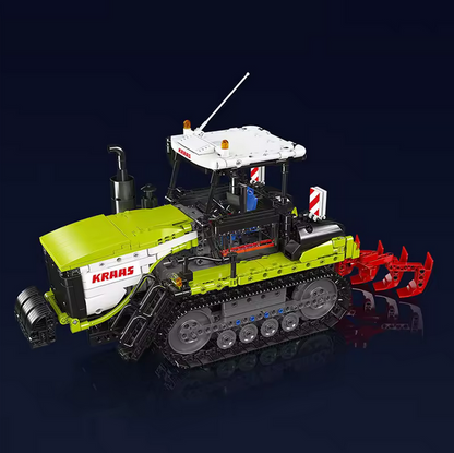 Mould King 17093 RC Kettentraktor Modellbausatz – Raupen Traktor mit Pflug (1357 Teile) MK