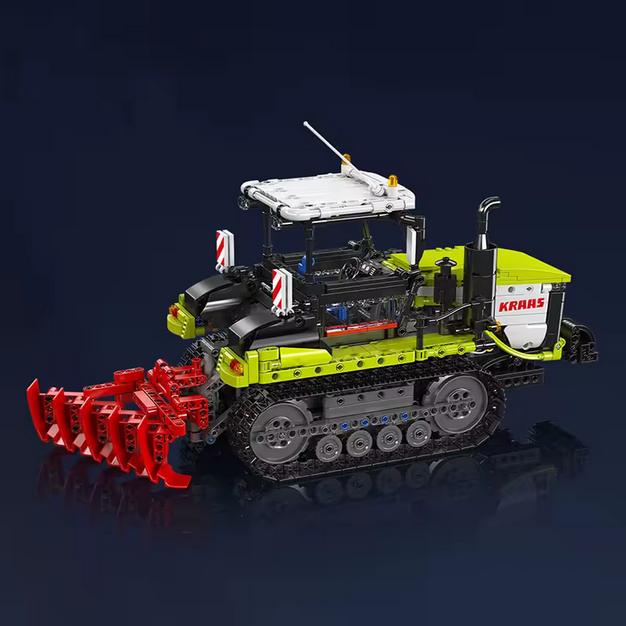 Mould King 17093 RC Kettentraktor Modellbausatz – Raupen Traktor mit Pflug (1357 Teile) MK
