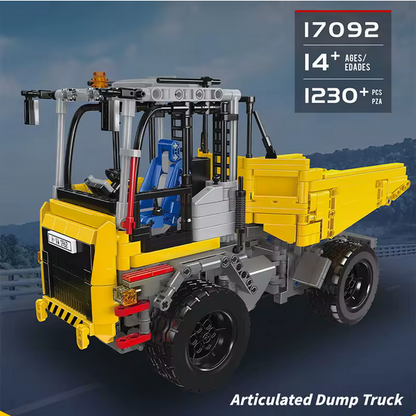 Mould King 17092 Knickgelenkter Muldenkipper Modellbausatz – Baustellen LKW (1230 Teile) MK